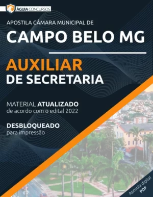 Apostila Auxiliar de Secretaria Câmara Campo Belo MG 2022