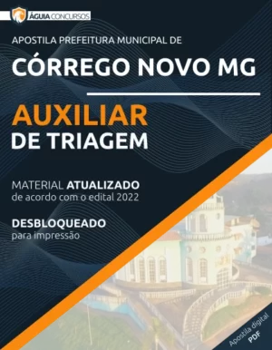 Apostila Auxiliar Triagem Pref Córrego Novo MG 2022