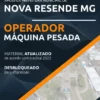 Apostila Operador Máquina Pesada Nova Resende MG 2022
