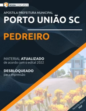 Apostila Pedreiro Concurso Pref Porto União SC 2022
