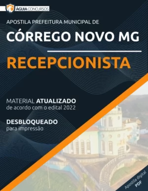 Apostila Recepcionista Pref Córrego Novo MG 2022