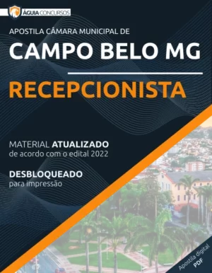 Apostila Recepcionista Câmara Campo Belo MG 2022