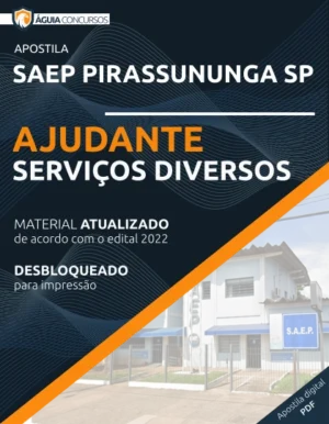 Apostila Ajudante Serviços Diversos SAEP Pirassununga SP 2022