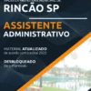 Apostila Assistente Administrativo Pref Rincão SP 2022