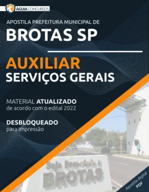 Apostila Auxiliar Serviços Gerais Pref Brotas SP 2022