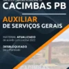 Apostila Auxiliar Serviços Gerais Câmara Cacimbas PB 2022