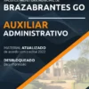Apostila Auxiliar Administrativo Pref Brazabrantes GO 2022