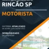 Apostila Motorista Concurso Pref Rincão SP 2022