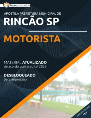 Apostila Motorista Concurso Pref Rincão SP 2022