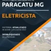 Apostila Eletricista Concurso Prefeitura de Paracatu MG 2022