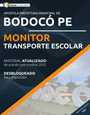 Apostila Monitor Transporte Escolar Bodocó PE 2022