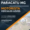 Apostila Motorista Veículos Leves Pref Paracatu MG 2022