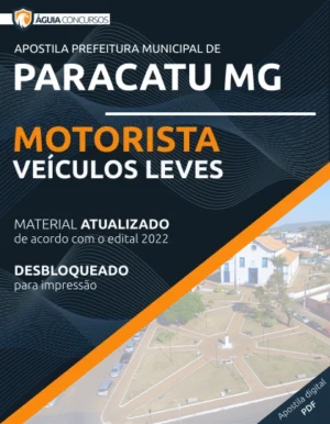 Apostila Motorista Veículos Leves Pref Paracatu MG 2022