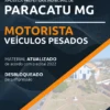 Apostila Motorista Veículos Pesados Pref Paracatu MG 2022