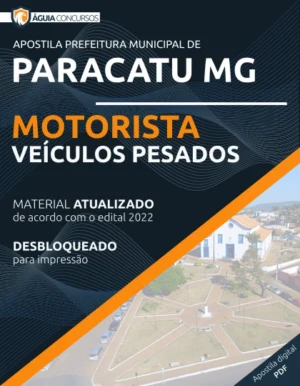 Apostila Motorista Veículos Pesados Pref Paracatu MG 2022