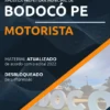 Apostila Motorista Pref Bodocó PE 2022