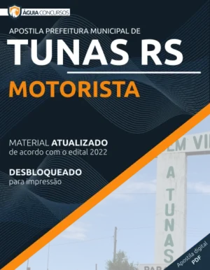 Apostila Motorista Concurso Pref Tunas RS 2022