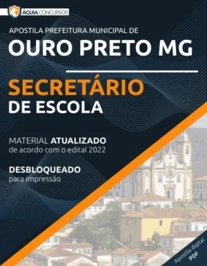 Apostila Secretário de Escola Pref Ouro Preto MG 2022