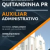 Apostila Auxiliar Administrativo Pref Quitandinha PR 2022