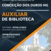 Apostila Auxiliar de Biblioteca Pref Conceição dos Ouros MG 2022