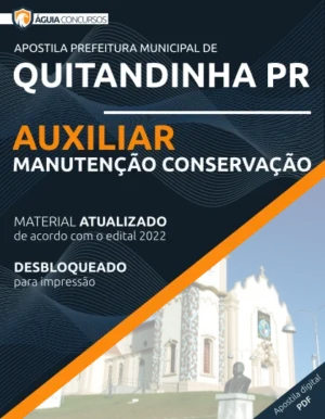 Apostila Auxiliar Manutenção Conservação Pref Quitandinha PR 2022