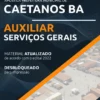 Apostila Auxiliar de Serviços Gerais Concurso Pref Caetanos BA 2022