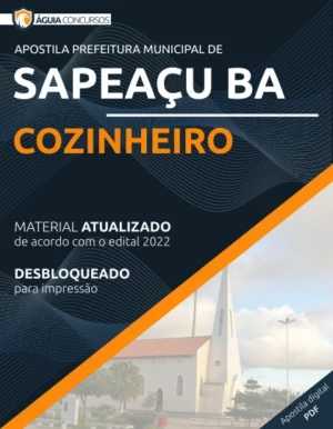 Apostila Cozinheiro Concurso Pref Sapeaçu BA 2022