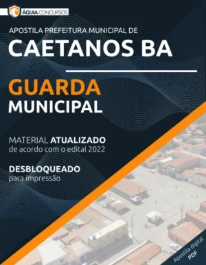 Apostila Guarda Municipal Concurso Pref Caetanos BA 2022