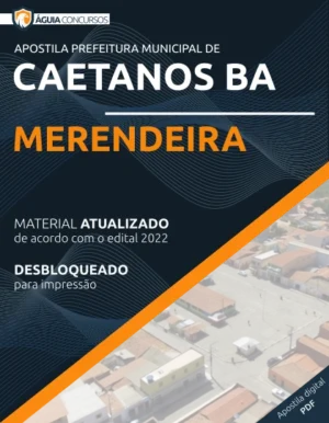 Apostila Merendeira Concurso Pref Caetanos BA 2022