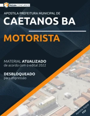 Apostila Motorista Concurso Pref Caetanos BA 2022