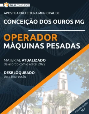 Apostila Operador Máquinas Pesadas Conceição dos Ouros MG 2022