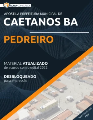 Apostila Pedreiro Concurso Pref Caetanos BA 2022