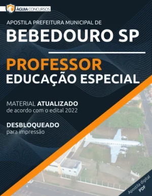 Apostila Professor Educação Especial Pref Bebedouro SP 2022