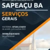 Apostila Serviços Gerais Concurso Pref Sapeaçu BA 2022