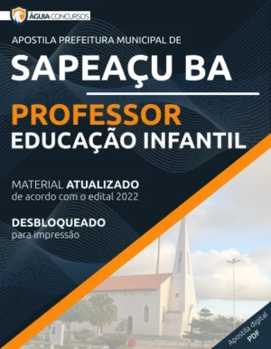 Apostila Professor Educação Infantil Pref Sapeaçu BA 2022