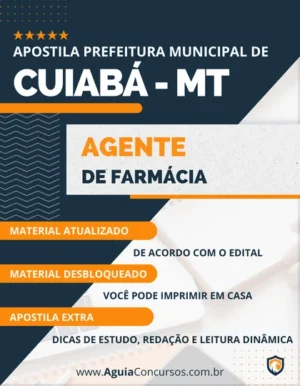 Apostila Pref Cuiabá MT 2022 Agente de Farmácia