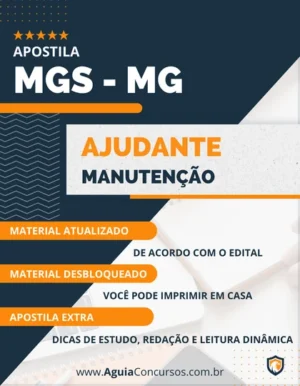 Apostila Concurso MGS MG 2022 Ajudante de Manutenção