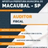 Apostila Pref Macaubal SP 2022 Auditor Fiscal