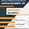 Apostila Pref Gaúcha do Norte MT 2022 Auxiliar de Limpeza