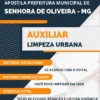 Apostila Pref Senhora de Oliveira MG 2022 Auxiliar Limpeza Urbana