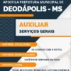 Apostila Pref Deodápolis MS 2022 Auxiliar Serviços Gerais