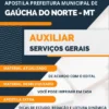 Apostila Pref Gaúcha do Norte MT 2022 Auxiliar Serviços Gerais