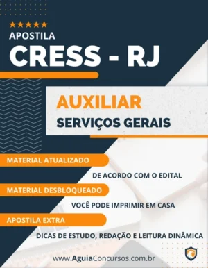 Publicado Edital Concurso CRESS / RJ - 2022: Ag. Administrativo, Ag. Fiscal  e Aux. Serviços Gerais 