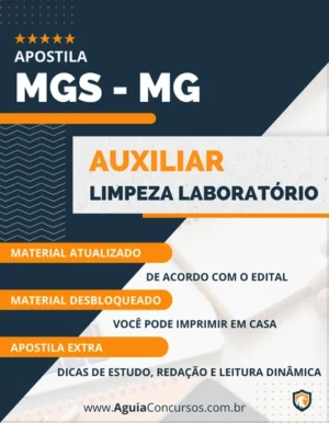 Apostila Concurso MGS MG 2022 Auxiliar Limpeza Laboratório