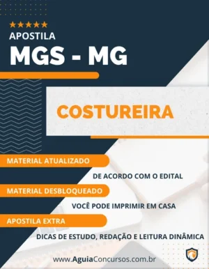 Apostila Concurso MGS MG 2022 Costureira Bordadeira