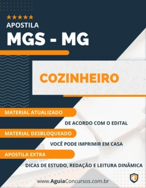 Apostila Concurso MGS MG 2022 Cozinheiro