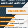 Apostila Pref Gaúcha do Norte MT 2022 Cozinheiro