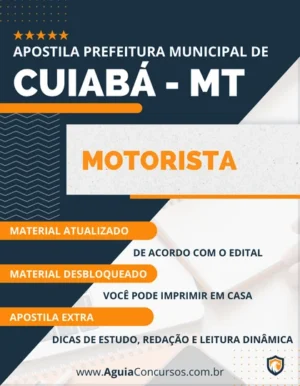 Apostila Concurso Pref Cuiabá MT 2022 Motorista