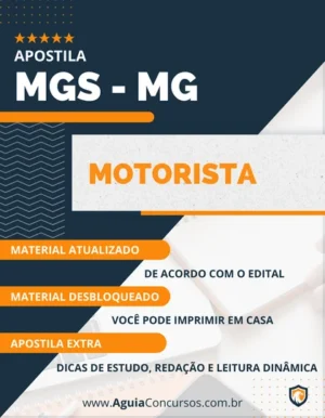 Apostila Motorista Concurso MGS MG 2023