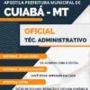 Apostila Pref Cuiabá MT 2022 Oficial Técnico Administrativo